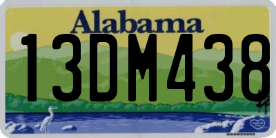 AL license plate 13DM438