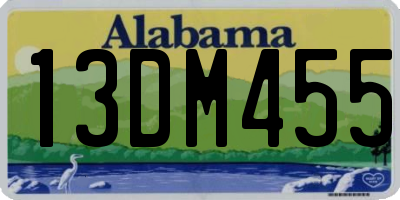 AL license plate 13DM455