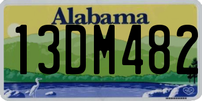 AL license plate 13DM482
