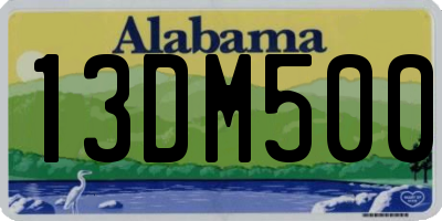 AL license plate 13DM500