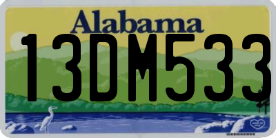 AL license plate 13DM533