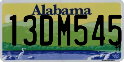AL license plate 13DM545