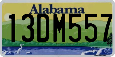 AL license plate 13DM557