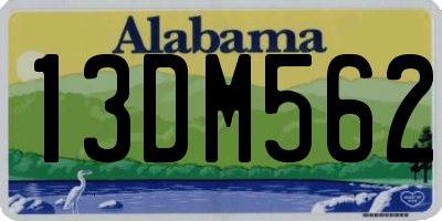 AL license plate 13DM562