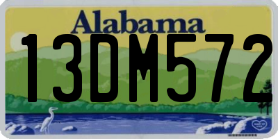 AL license plate 13DM572