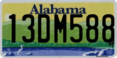 AL license plate 13DM588