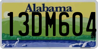 AL license plate 13DM604