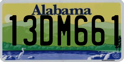 AL license plate 13DM661