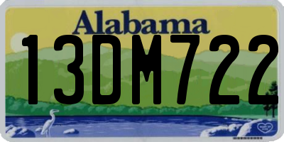 AL license plate 13DM722