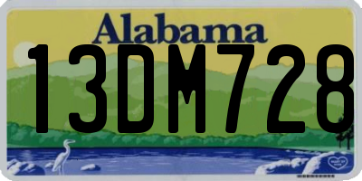 AL license plate 13DM728