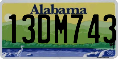 AL license plate 13DM743