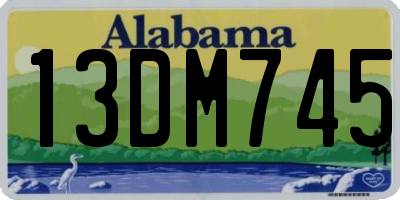 AL license plate 13DM745