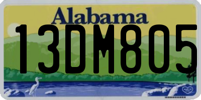 AL license plate 13DM805