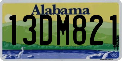 AL license plate 13DM821