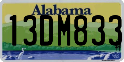 AL license plate 13DM833