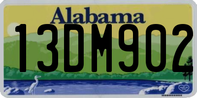AL license plate 13DM902