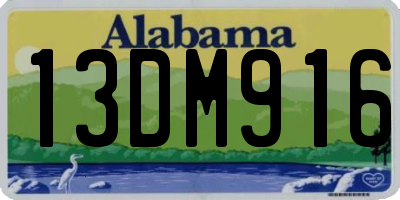AL license plate 13DM916
