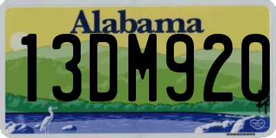 AL license plate 13DM920
