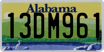 AL license plate 13DM961