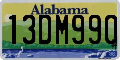 AL license plate 13DM990