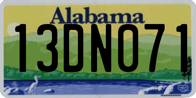 AL license plate 13DN071