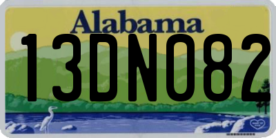 AL license plate 13DN082