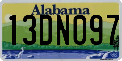 AL license plate 13DN097