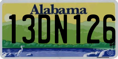 AL license plate 13DN126