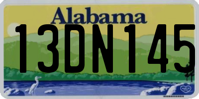 AL license plate 13DN145