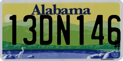 AL license plate 13DN146