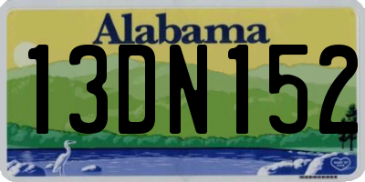 AL license plate 13DN152
