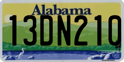 AL license plate 13DN210