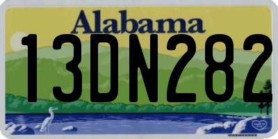 AL license plate 13DN282