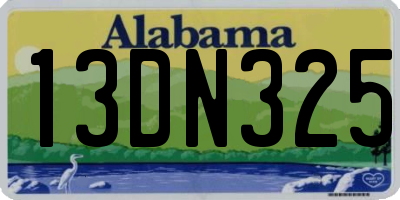 AL license plate 13DN325