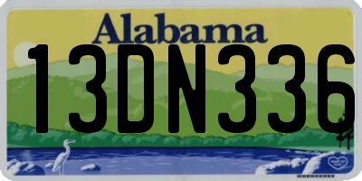 AL license plate 13DN336