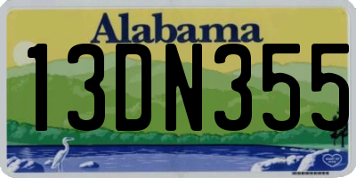 AL license plate 13DN355