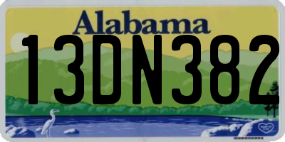 AL license plate 13DN382