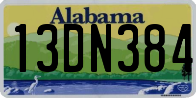 AL license plate 13DN384