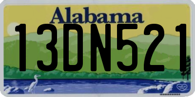 AL license plate 13DN521