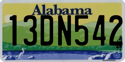 AL license plate 13DN542