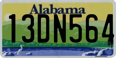 AL license plate 13DN564