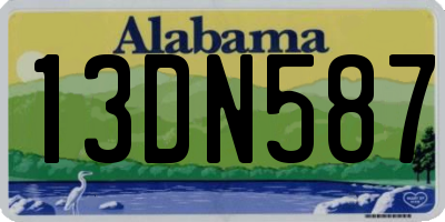AL license plate 13DN587