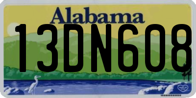 AL license plate 13DN608