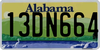 AL license plate 13DN664