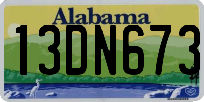 AL license plate 13DN673