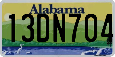 AL license plate 13DN704