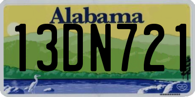 AL license plate 13DN721