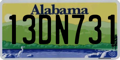 AL license plate 13DN731