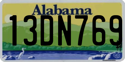 AL license plate 13DN769