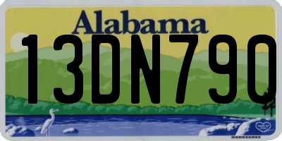 AL license plate 13DN790